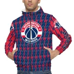 custom washington wizards lightning strike grid blue windbreaker jacket best selling