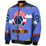 custom washington wizards mario blocks blue black bomber jacket best selling