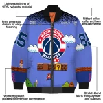 custom washington wizards mario blocks blue black bomber jacket best selling