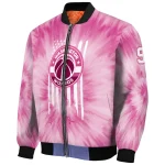 custom washington wizards pink tie dye pink bomber jacket best selling