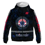 custom washington wizards shards cluster blue windbreaker jacket best selling