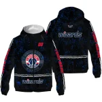 custom washington wizards shards cluster blue windbreaker jacket best selling