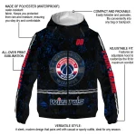 custom washington wizards shards cluster blue windbreaker jacket best selling