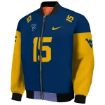 custom west virginia mountaineers team patch blue bomber jacket best selling