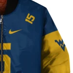 custom west virginia mountaineers team patch blue bomber jacket best selling