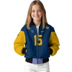 custom west virginia mountaineers team patch blue bomber jacket best selling