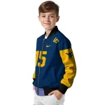 custom west virginia mountaineers team patch blue bomber jacket best selling