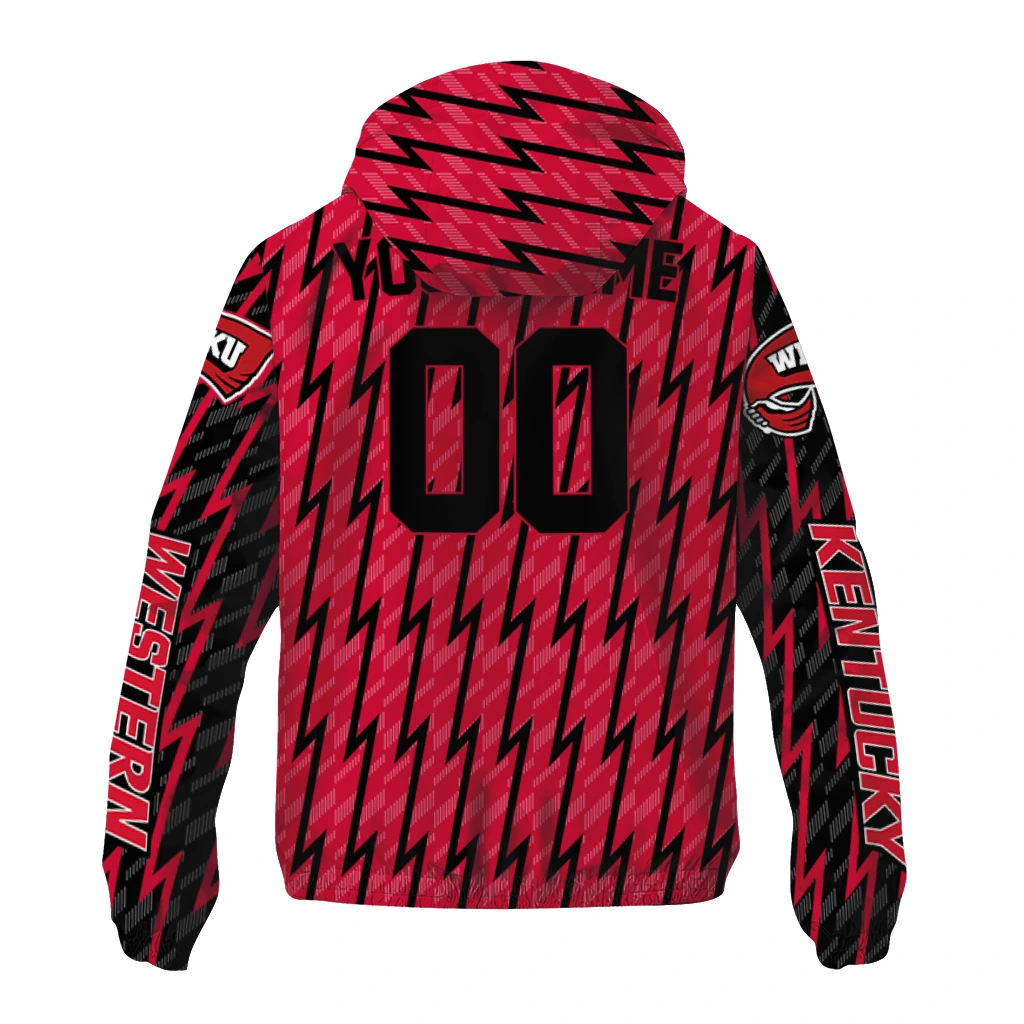 custom western kentucky hilltoppers lightning strike grid red windbreaker jacket fashion forward custom western kentucky hilltoppers lightning strike grid red windbreaker jacket fashion forward