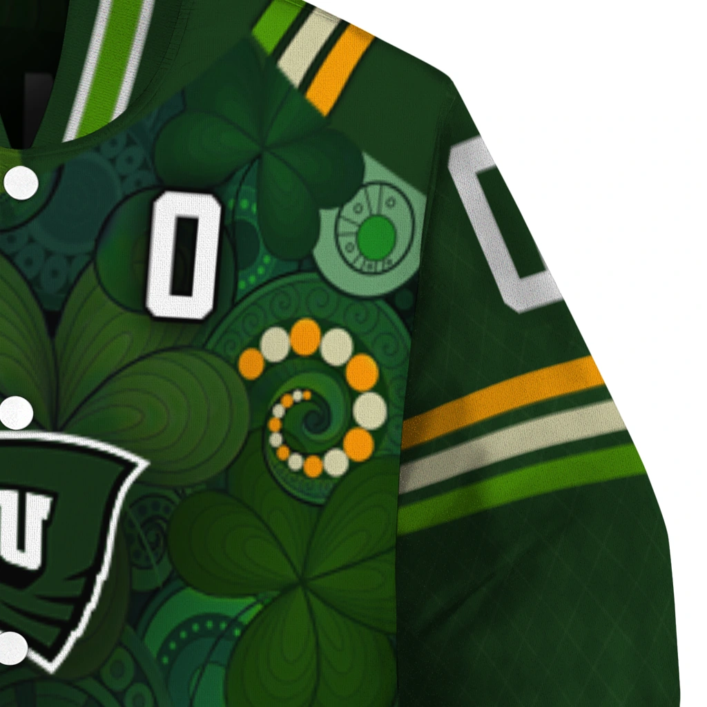 custom western kentucky hilltoppers shamrock vortex green varsity jacket premium grade custom western kentucky hilltoppers shamrock vortex green varsity jacket premium grade