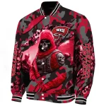 custom western kentucky hilltoppers skull horde red varsity jacket best selling