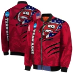 custom western kentucky hilltoppers usa flag claws red bomber jacket best selling