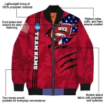 custom western kentucky hilltoppers usa flag claws red bomber jacket best selling