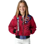 custom western kentucky hilltoppers usa flag claws red bomber jacket best selling