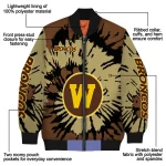 custom western michigan broncos burst splatter brown bomber jacket best selling