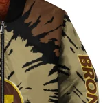 custom western michigan broncos burst splatter brown bomber jacket best selling