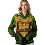 custom western michigan broncos turtle armor varsity jacket best selling