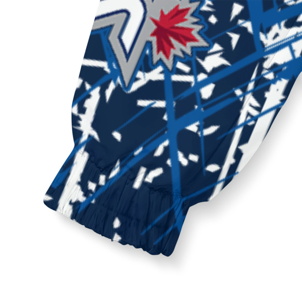 custom winnipeg jets brushstroke pattern blue windbreaker jacket latest model custom winnipeg jets brushstroke pattern blue windbreaker jacket latest model