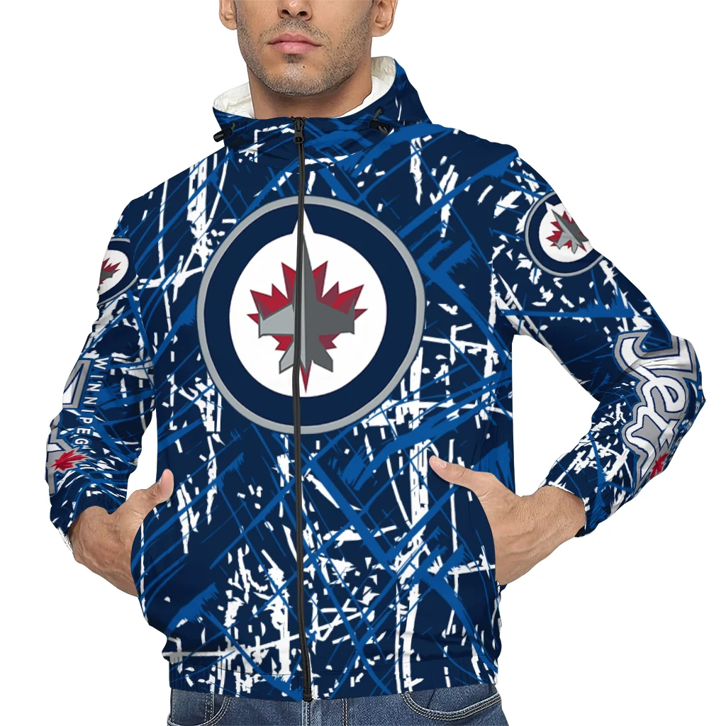 custom winnipeg jets brushstroke pattern blue windbreaker jacket top rated custom winnipeg jets brushstroke pattern blue windbreaker jacket top rated