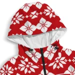 custom wisconsin badgers geometric blossom red windbreaker jacket best selling