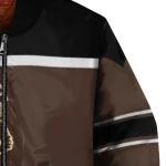 custom wyoming cowboys stripe statement brown black bomber jacket best selling
