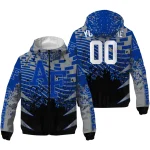 customized air force falcons brick motion blue black windbreaker jacket best selling