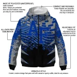 customized air force falcons brick motion blue black windbreaker jacket best selling