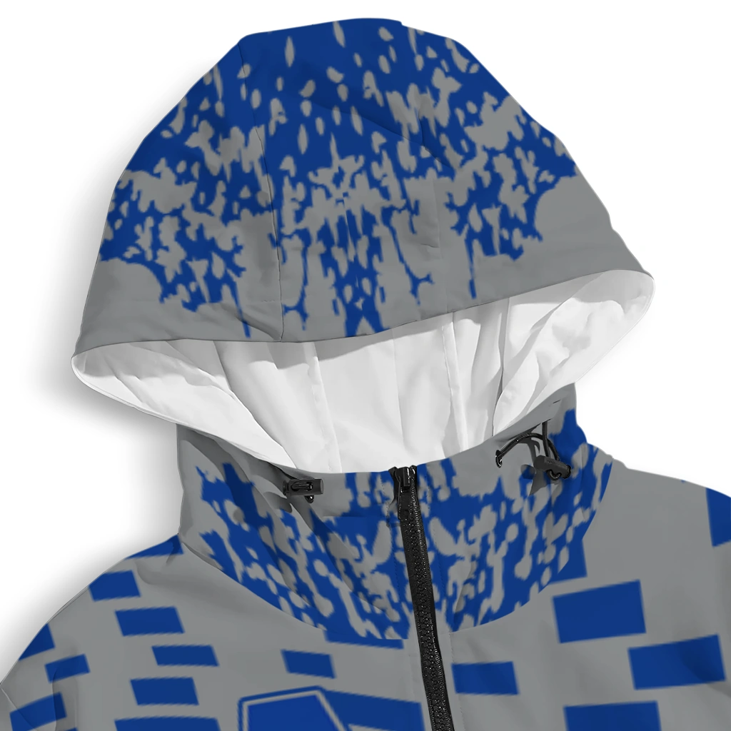 customized air force falcons brick motion blue black windbreaker jacket premium grade customized air force falcons brick motion blue black windbreaker jacket premium grade