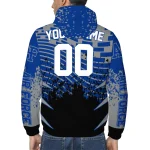 customized air force falcons brick motion blue black windbreaker jacket best selling