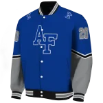 customized air force falcons chevron style blue varsity jacket best selling