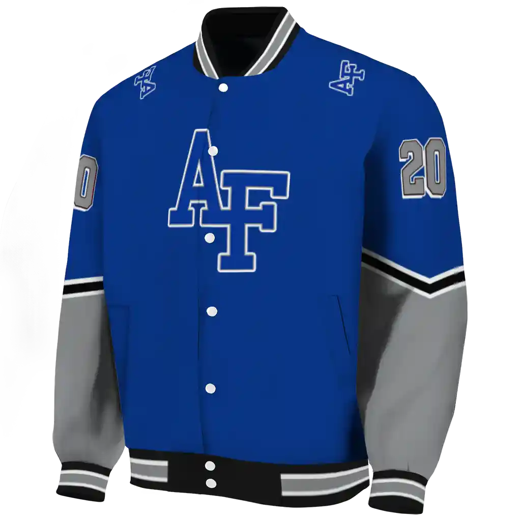 customized air force falcons chevron style blue varsity jacket best selling customized air force falcons chevron style blue varsity jacket best selling