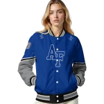 customized air force falcons chevron style blue varsity jacket best selling