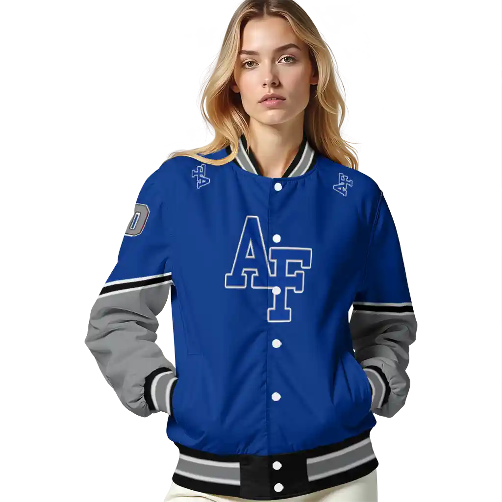customized air force falcons chevron style blue varsity jacket latest model customized air force falcons chevron style blue varsity jacket latest model