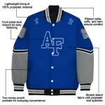 customized air force falcons chevron style blue varsity jacket best selling