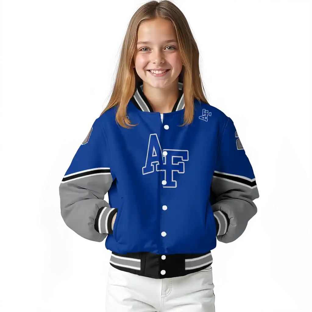customized air force falcons chevron style blue varsity jacket top rated customized air force falcons chevron style blue varsity jacket top rated