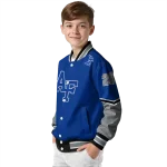 customized air force falcons chevron style blue varsity jacket best selling