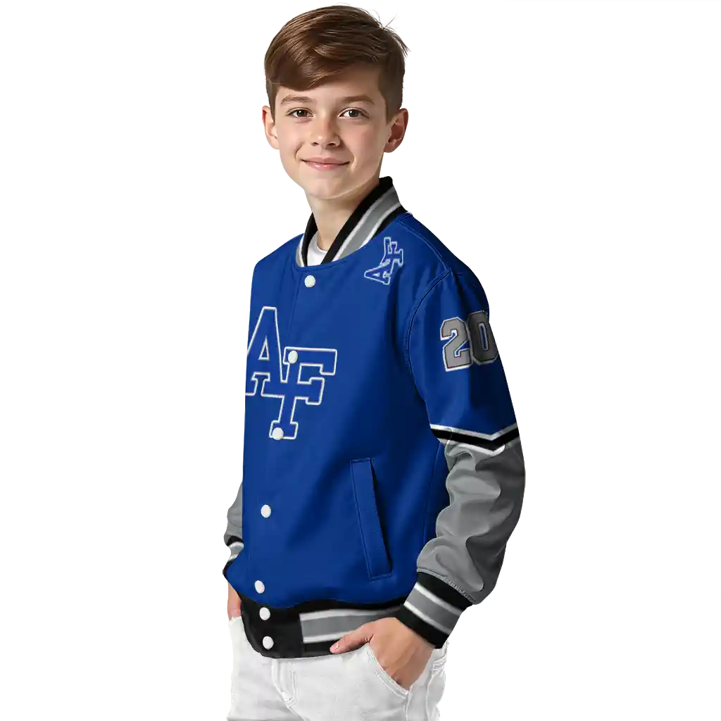 customized air force falcons chevron style blue varsity jacket trendy customized air force falcons chevron style blue varsity jacket trendy