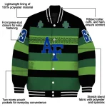 customized air force falcons clover green lines green black varsity jacket best selling