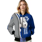 customized air force falcons snoopy head blue bomber jacket best selling