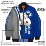 customized air force falcons snoopy head blue bomber jacket best selling