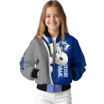 customized air force falcons snoopy head blue bomber jacket best selling