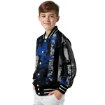 customized air force falcons star stripes blue black varsity jacket best selling