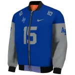 customized air force falcons team patch blue bomber jacket best selling