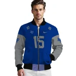 customized air force falcons team patch blue bomber jacket best selling