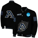 customized akron zips claw shred black varsity jacket best selling