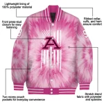 customized akron zips pink tie dye pink varsity jacket best selling
