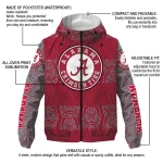 customized alabama crimson tide cat eyes crimson windbreaker jacket best selling