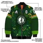 customized alabama crimson tide shamrock vortex green bomber jacket best selling