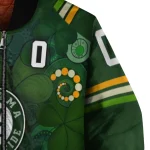 customized alabama crimson tide shamrock vortex green bomber jacket best selling