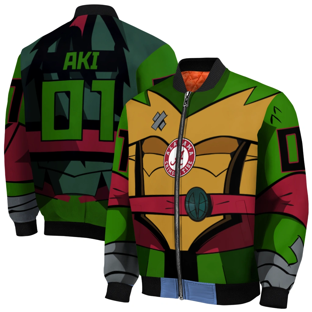 customized alabama crimson tide turtle armor bomber jacket best selling customized alabama crimson tide turtle armor bomber jacket best selling