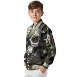 customized anaheim ducks camouflage skull camouflage varsity jacket best selling